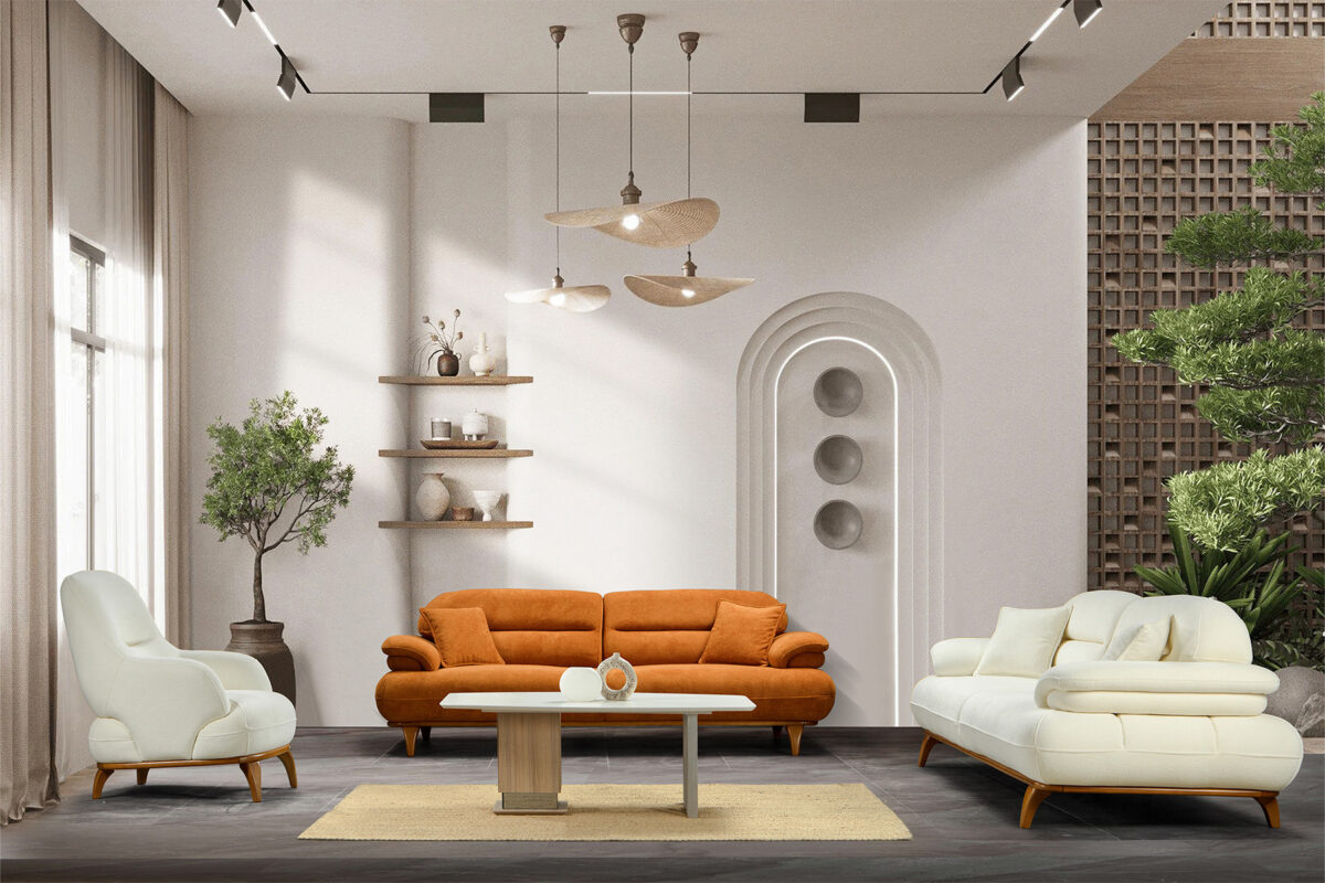 Lotus Koltuk Takımı Yatak Fonksiyonlu 3+3+1