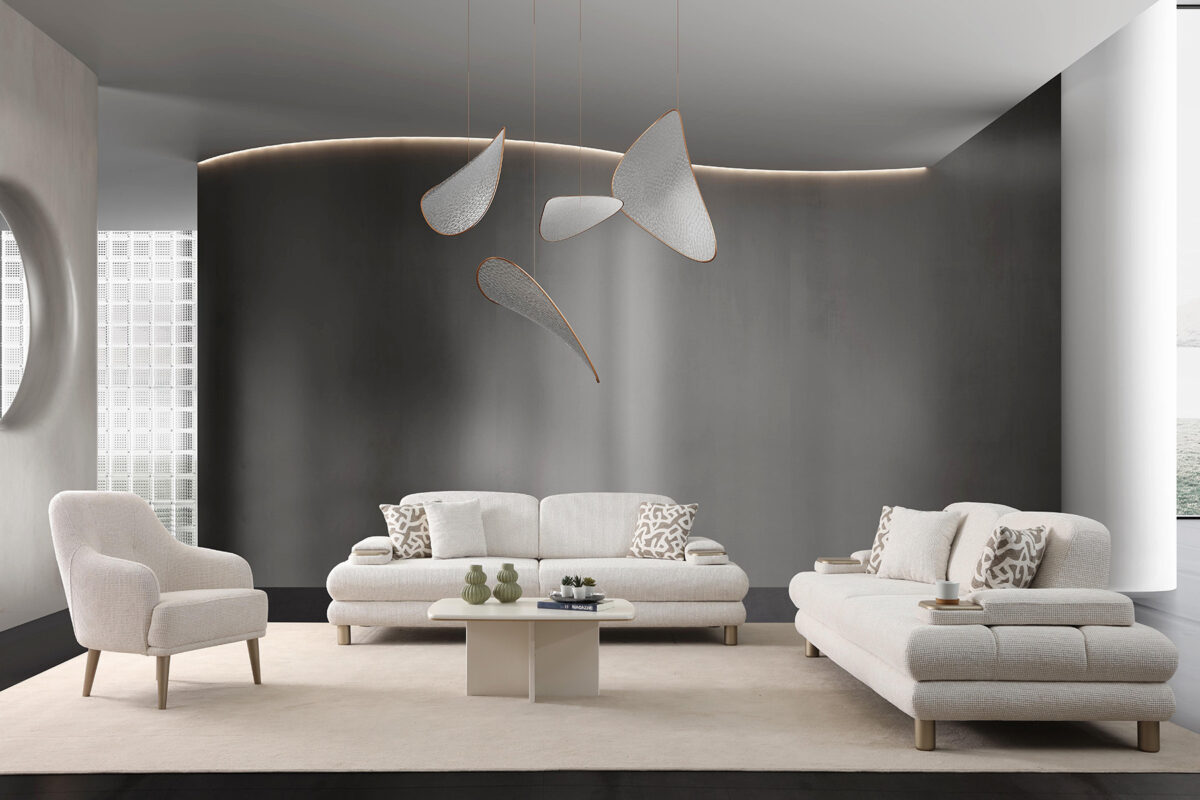 Sofa mit Bett- und Stauraumfunktion Smart Sitz: 3+3+1